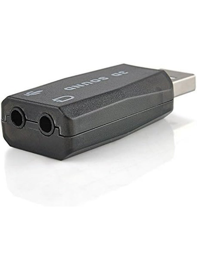 أبلينم محول USB مزود بمقبس سماعة رأس وميكروفون 3.5 ملم، أسود اللون - Image 4